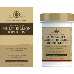 Solgar - Advanced Multi-Billion Dophilus Φόρμουλα Προβιοτικών για Αποκατάσταση της Εντερικής Χλωρίδας -  60veg.caps