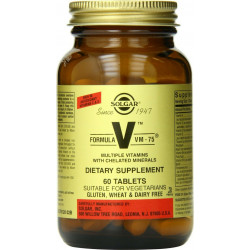 Solgar - Formula VM 75 Πολυβιταμίνη για Τόνωση & Ευεξία - Ιδανική για Καταπολέμηση της Σωματικής & Πνευματικής Κόπωσης - 60tabs