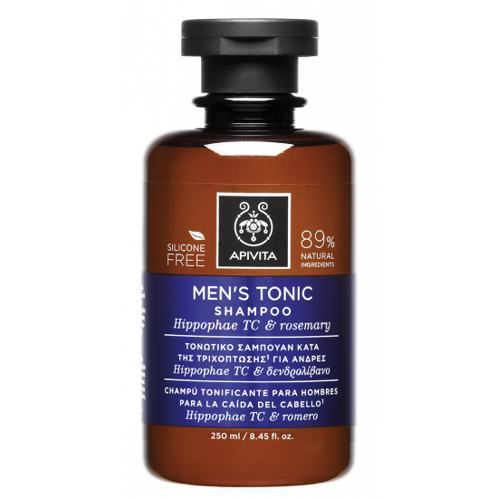 Apivita - Men's Tonic Shampoo Τονωτικό σαμπουάν κατά της τριχόπτωσης για άνδρες με Hippophae TC & δενδρολίβανο - 250ml
