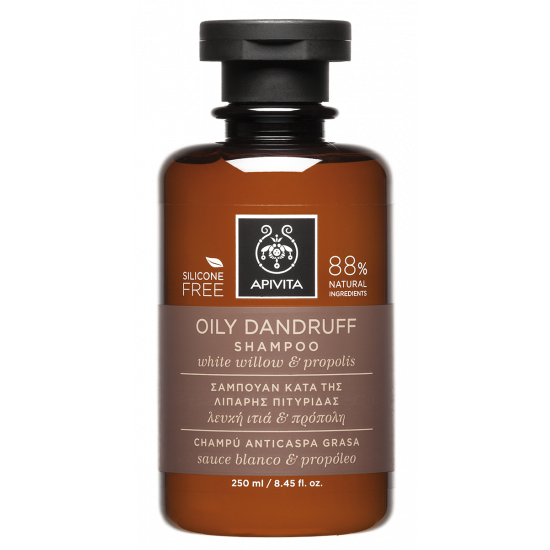 Apivita - Oily Dandruff Shampoo Σαμπουάν κατά της Λιπαρής Πιτυρίδας με Λευκή Ιτιά & Πρόπολη - 250ml