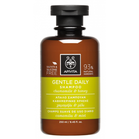 Apivita - Frequent use gentle daily shampoo camomile & honey Σαμπουάν καθημερινής Χρήσης με Χαμομήλι & Μέλι - 250ml