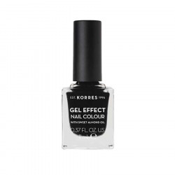 Korres - Gel effect nail colour No 100 (Black) Βερνίκι νυχιών με αμυγδαλέλαιο - 11ml