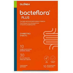Olonea - BacteFlora Plus Συνδυασμός υψηλής συγκέντρωσης προβιοτικών ευρέως φάσματος και πρεβιοτικού - 10 Φυτικές Κάψουλες