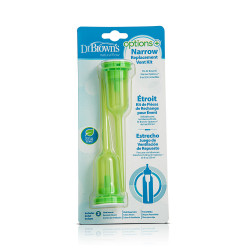 Dr. Brown's - Natural flow options+ narrow replacement vent kit Ανταλλακτικό βάση-σωλήνας ροής για μπιμπερό με στενό λαιμό 250ml - 2τμχ