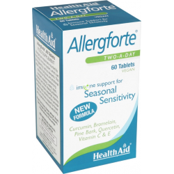 Health Aid - Allergforte two a day Φυσικό αντισταμινικό για τις εποχιακές αλλεργίες - 60tabs