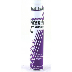 Health Aid - Vitamin C 1000mg Αναβράζουσες βιταμίνες C με γεύση φραγκοστάφυλο - 20 effervesant tabs