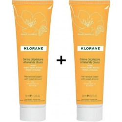 Klorane - Hair Removal Cream with Sweet Almond Αποτριχωτική κρέμα με Γλυκό Αμύγδαλο 1+1 Δώρο - 2Χ150ml