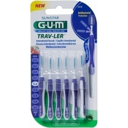 Sunstar - Gum trav-ler cylindrical interdental brush (1512) Μεσοδόντια βουρτσάκια 1,2mm - 6τμχ