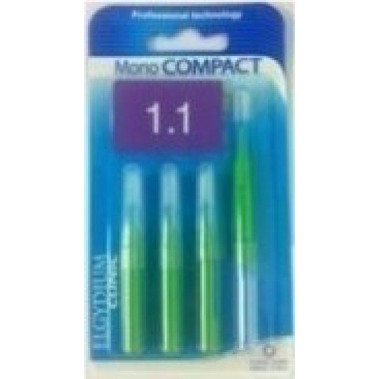 Elgydium - Mono compact green (1,1) Μεσοδόντια βουρτσάκια - 4τμχ