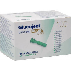 Menarini - Glucoject lancets plus 33G Αποστειρωμένες βελόνες μιας χρήσης - 100τμχ