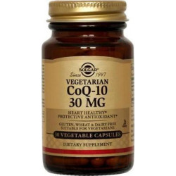 Solgar - Coenzyme Q-10 30mg Ενίσχυση καρδιακής λειτουργίας, μυοπάθειες & μυϊκές αδυναμίες - 30 φυτικές κάψουλες