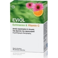 Eviol - Echinacea & Vitamin C Συμπλήρωμα διατροφής με εχινάκεια & βιταμίνη C - 30caps