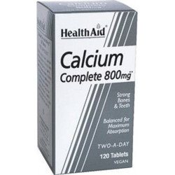 Health Aid - Calcium Complete 800mg Συμπλήρωμα Διατροφής με ασβέστιο - 120tabs