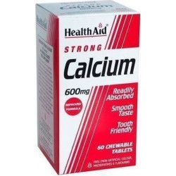 Health Aid - Strong Calcium 600mg Συμπλήρωμα Διατροφής με ασβέστιο και βιταμίνη D - 60tabs