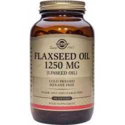 Solgar - Flaxseed oil 1250mg Συμπλήρωμα διατροφής με λινέλαιο - 100 μαλακές κάψουλες