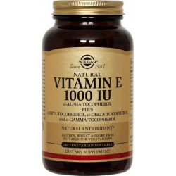 Solgar - Vitamin E (1000 IU) Αντιοξειδωτικό για το καρδιαγγειακό σύστημα - 100 μαλακές κάψουλες