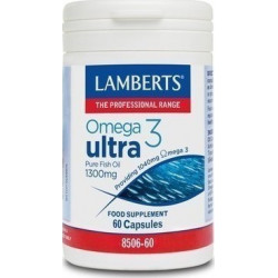 Lamberts - Omega 3 ultra pure fish oil 1300mg Συμπλήρωμα διατροφής με Ω3 λιπαρά οξέα - 60caps