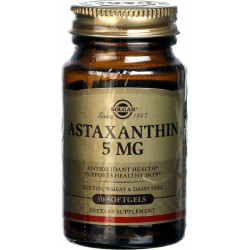 Solgar - Astaxanthin 5mg Συμπλήρωμα διατροφής με αντιοξειδωτική δράση - 30 μαλακές κάψουλες