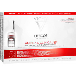 Vichy - Dercos Aminexil Clinical 5 Women Αμπούλες για την Τριχόπτωση Γυναικών - 21x6ml