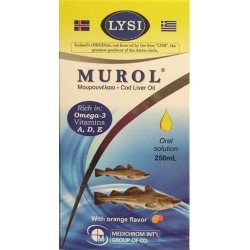 Medichrom - Murol cod liver oil orange Μουρουνέλαιο με γεύση πορτοκάλι - 250ml