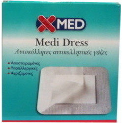 Medisei - X-Med medi dress 25cm x 10cm Αυτοκόλλητες αντικολλητικές γάζες - 5τμχ