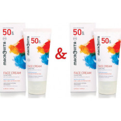 Macrovita - Face Cream Suncare SPF50 Αντιηλιακή κρέμα προσώπου 1+1 ΔΩΡΟ - 50ml