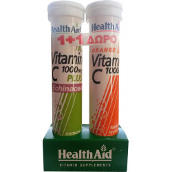 Health Aid - Vitamin C 1000mg Plus Echinacea + Vitamin C 1000mg - 2x20 αναβράζοντα δισκία