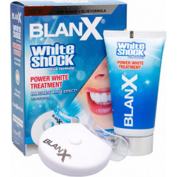 Blanx - White shock power white treatment Σύστημα λεύκανσης δοντιών με οδοντόκρεμα - 50ml & Μασελάκι Led bite - 1τμχ