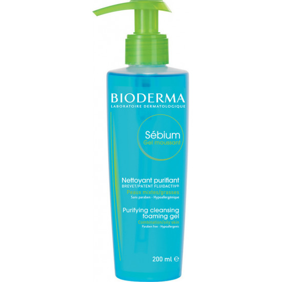 Bioderma - Sebium purifying foam gel Τζελ που καθαρίζει απαλά και μειώνει την έκκριση σμήγματος - 200ml