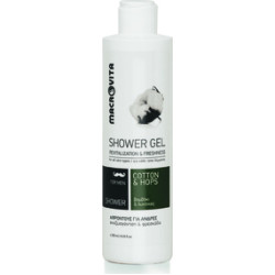 Macrovita - Shower Gel Cotton & Hops Αφροντούζ για Άνδρες με Βαμβάκι & Λυκίσκο - 250ml