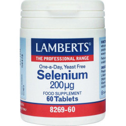 Lamberts - Selenium 200mg Συμπλήρωμα διατροφής για την ενίσχυση του ανοσοποιητικού & τη φυσιολογική κατάσταση μαλλιών & νυχιών - 60tabs