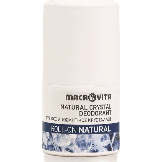 Macrovita - Natural crystal deodorant roll-on natural - Φυσικός αποσμητικός κρύσταλλος χωρίς άρωμα - 50ml