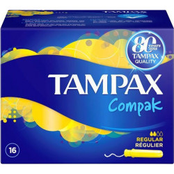 Tampax - Compak regular tampons  Ταμπόν με απλικατέρ υψηλής απορροφητικότητας - 16τμχ