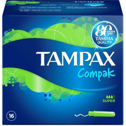 Tampax - Compak super tampons Ταμπόν με απλικατέρ υψηλής απορροφητικότητας - 16τμχ