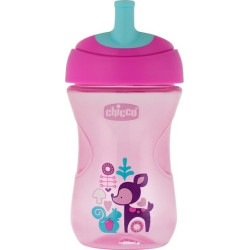 Chicco - Advanced cup 12m+ pink Κύπελλο ανάπτυξης με καλαμάκι (Ροζ χρώμα) - 266ml