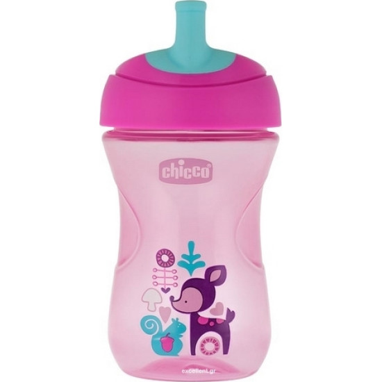 Chicco - Advanced cup 12m+ pink Κύπελλο ανάπτυξης με καλαμάκι (Ροζ χρώμα) - 266ml