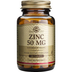 Solgar - Zinc Gluconate 50mg Συμπλήρωμα διατροφής με γλυκονικό ψευδάργυρο - 100tabs