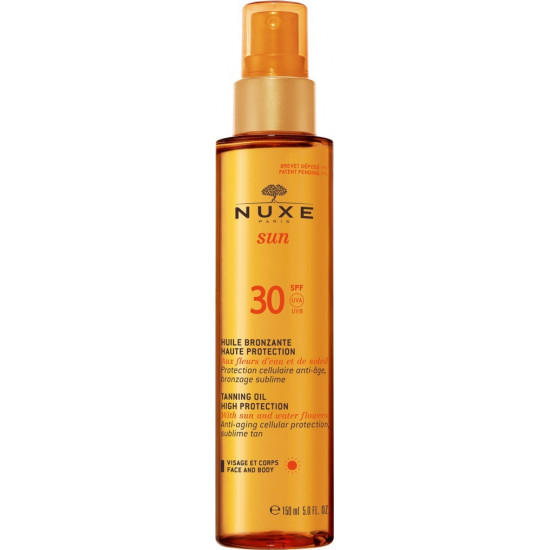 Nuxe - Sun tanning oil for face and body SPF30 Λάδι μαυρίσματος για πρόσωπο & σώμα - 150ml