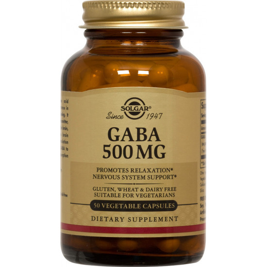 Solgar - Gaba 500mg Συμπλήρωμα διατροφής για την αντιμετώπιση της αϋπνίας - 50caps