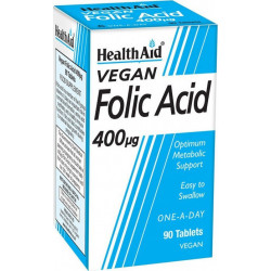 Health Aid - Folic Acid 400mg Συμπλήρωμα Διατροφής με φυλλικό οξύ - 90tabs