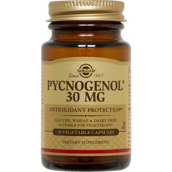 Solgar - Pycnogenol 30mg Συμπλήρωμα διατροφής για την υγεία του καρδιαγγειακού συστήματος - 30caps