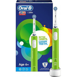 Oral-B - Junior 6+ green Ηλεκτρική οδοντόβουρτσα για παιδιά ηλικίας 6 ετών και άνω (Πράσινο χρώμα) - 1τμχ