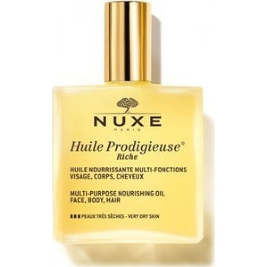 Nuxe - Huile prodigieuse riche multi purpose oil Θρεπτικό λάδι για πρόσωπο, σώμα & μαλλιά - 100ml Nuxe - Huile prodigieuse riche multi purpose oil Θρεπτικό λάδι για πρόσωπο, σώμα & μαλλιά - 100ml