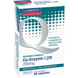 Lamberts - Co-Enzyme Q10 200mg Συμπλήρωμα διατροφής για την υγεία του καρδιαγγειακού συστήματος - 60caps