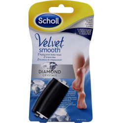 Scholl - Velvet smooth with diamond crystals (1 extra coarse & 1 soft touch) Ανταλλακτικά για την ηλεκτρική λίμα - 2τμχ