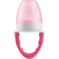 Dr. Brown's - Fresh firsts silicone feeder pink Τροφοδότης με θηλή σιλικόνης και καπάκι μεταφοράς ροζ - 1τμχ
