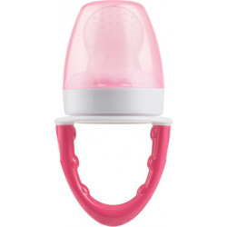 Dr. Brown's - Fresh firsts silicone feeder pink Τροφοδότης με θηλή σιλικόνης και καπάκι μεταφοράς ροζ - 1τμχ