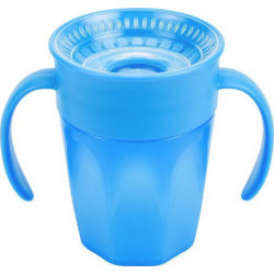 Dr. Brown's - Milestones cheers 360 Κύπελλο με καπάκι και λαβές (μπλε χρώμα) - 200ml