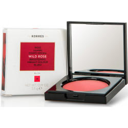 Korres - Wild Rose Brightening Vibrant Colour Blush No46 Bright Coral  Άγριο Τριαντάφυλλο Ρουζ - 5.5gr