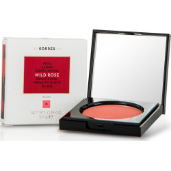 Korres - Wild Rose Brightening Vibrant Colour Blush No18 Peach  Άγριο Τριαντάφυλλο Ρουζ - 5.5gr